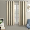 Blackout Curtain (Width - 4.5 Feet- Light beige ) Pack of 2 Piece