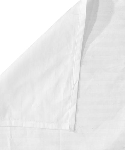 White Satin Stripe Single Bedsheet With 1 Pillow Cover