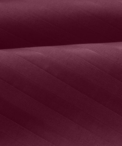 Maroon Fitted Bedsheet With Pillow Cover