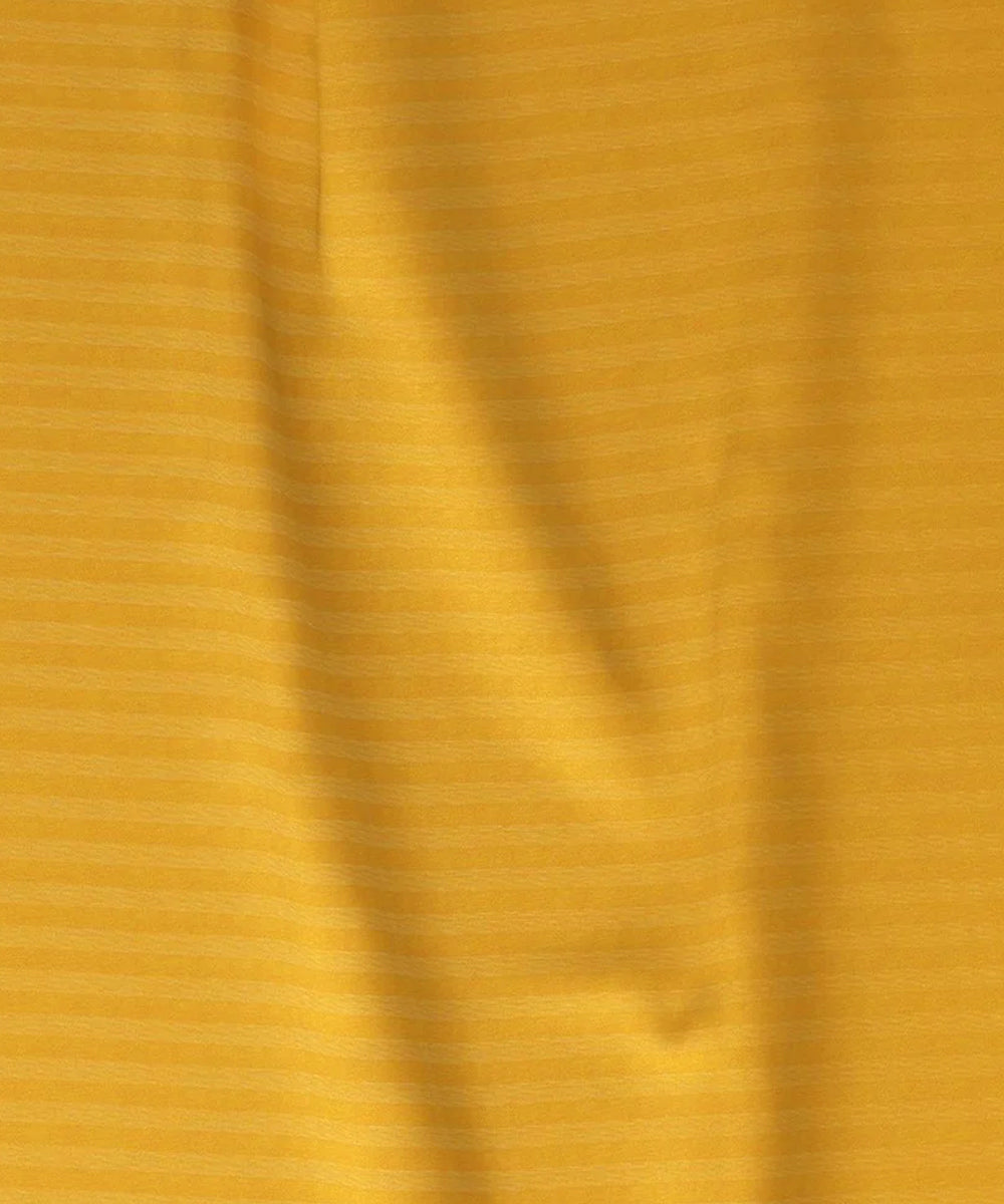 Yellow Satin Stripe Double Bedsheet With 2 Pillow Covers