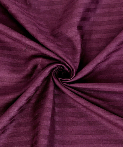 Wine Satin Stripe Single Bedsheet With 1 Pillow Cover