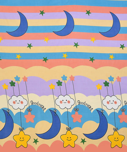Dreamy Starry Night Kid Flat Bedsheet With Pillow Covers
