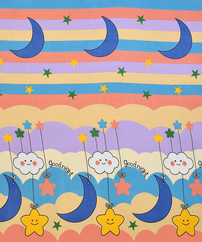 Dreamy Starry Night Kid Flat Bedsheet With Pillow Covers
