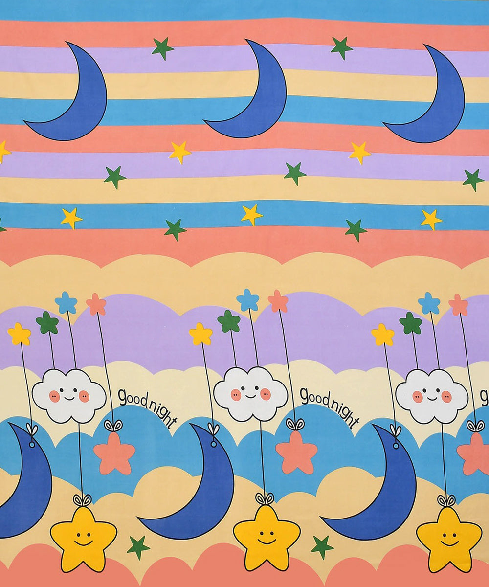 Dreamy Starry Night Kid Flat Bedsheet With Pillow Covers