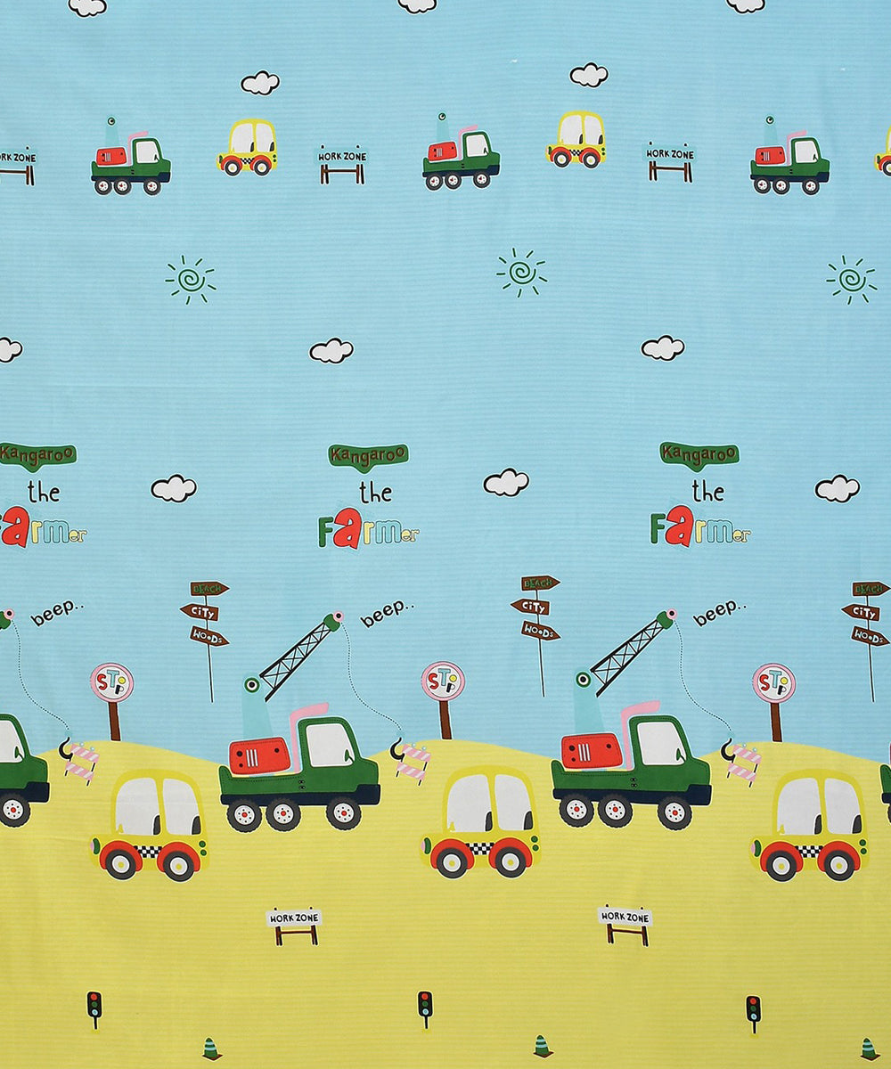 Little Builder Dream Kids Flat Bedsheet With Pillow Covers