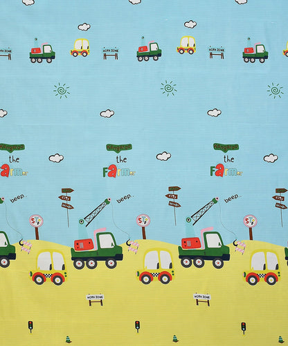 Little Builder Dream Kids Flat Bedsheet With Pillow Covers