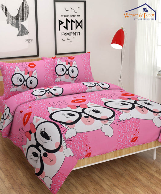 Cute Cat Kids Quilt / Blanket / Razai / Duvet Cover