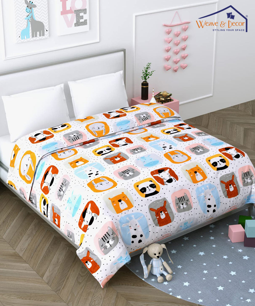 Cuddly Critters Kids 350GSM Double Bed Comforter