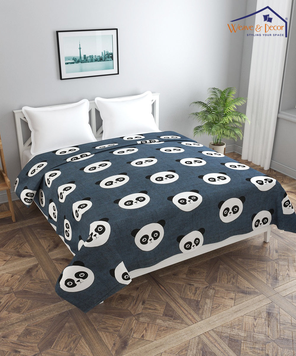 Grey Pandas Quilt / Blanket / Razai / Duvet Cover
