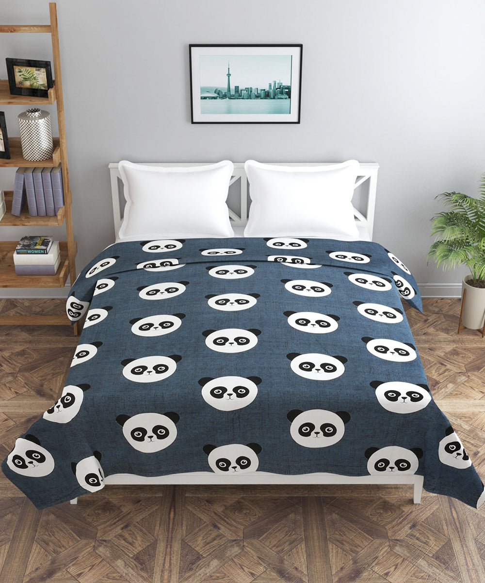 Grey Pandas Quilt / Blanket / Razai / Duvet Cover
