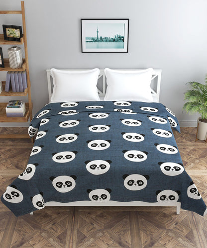 Grey Pandas Quilt / Blanket / Razai / Duvet Cover