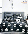 Grey Pandas Comforter Set with Bedsheet