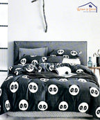 Grey Pandas 350GSM Single Bed Comforter