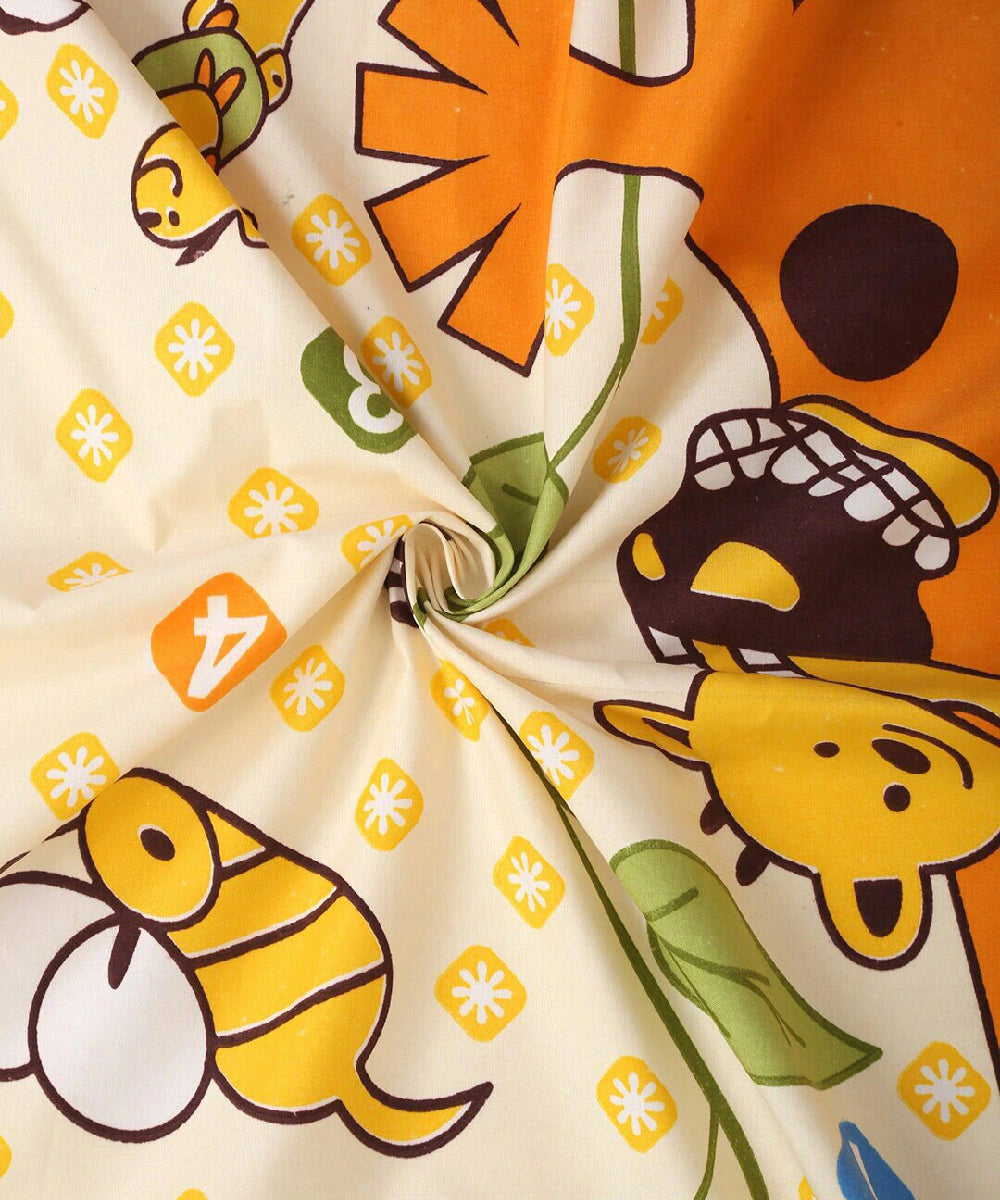 Giraffe Carnival Kids Bedsheet  With Pillow Cover