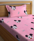 Mouse Magic Kids Flat Bedsheet With Pillow Covers