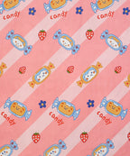 Sweet Candy Dreams Kids Bedsheet  With Pillow Cover