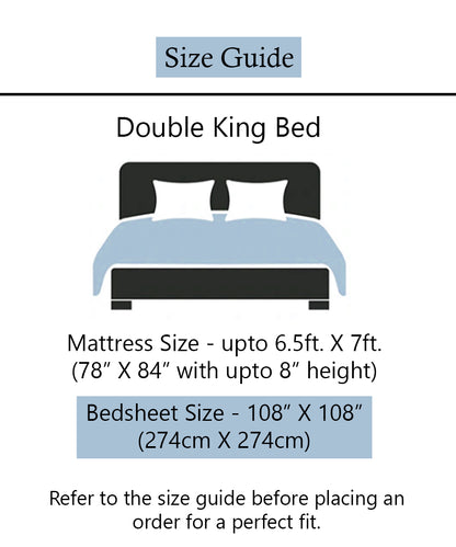 Tringles King size Bedsheet With 2 Pillow Covers