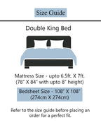 Grey Pandas King Size Bedsheet With 2 Pillow Cover