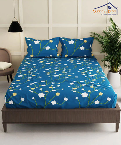 Blue Floral Pillow Cover Set of 2