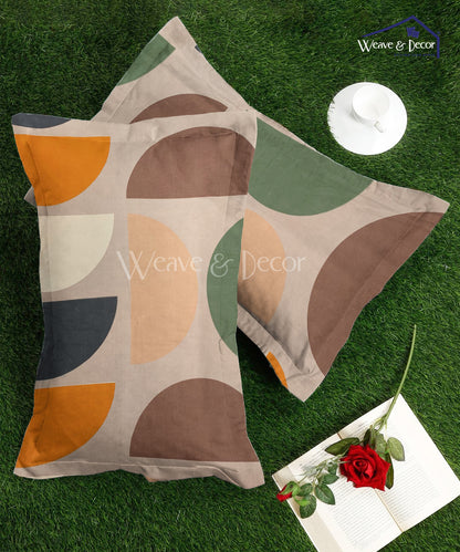 Multi Coffee Pillow Cover Set of 2