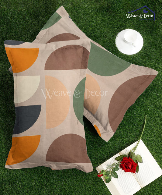 Multi Coffee Pillow Cover Set of 2