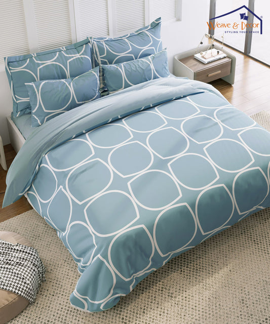 Abstract King Fitted Bedsheet With 2 Pillow Covers