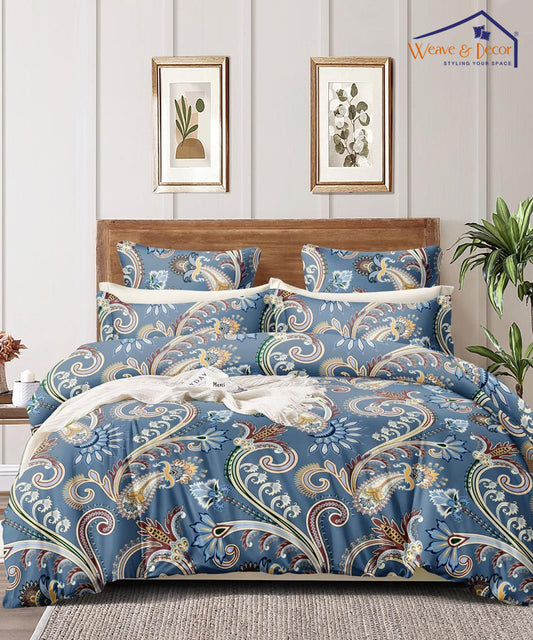 Blue Blossom Quilt / Blanket / Razai / Duvet Cover