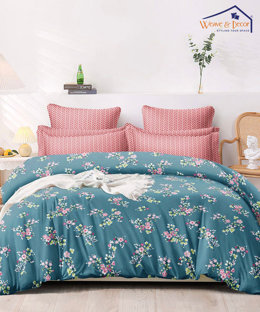 Wild Adventures Flat Double Bedsheet With 2 Pillow Cover