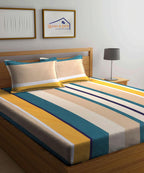 Multi Color Flat Bedsheet With Pillow Covers