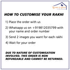 #1 Bro Customised Rakhi Set of 2