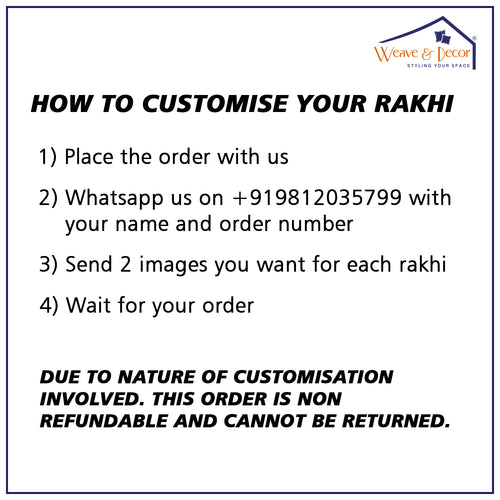 #1 Bro Customised Rakhi Set of 2
