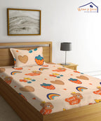 Sweet Dreams Kingdom Kids Flat Bedsheet With Pillow Covers
