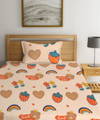 Sweet Dreams Kingdom Kids Flat Bedsheet With Pillow Covers
