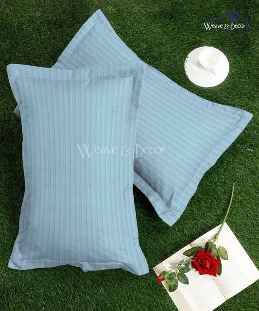 Sky Satin Stripe Pillow Cover Set of 2